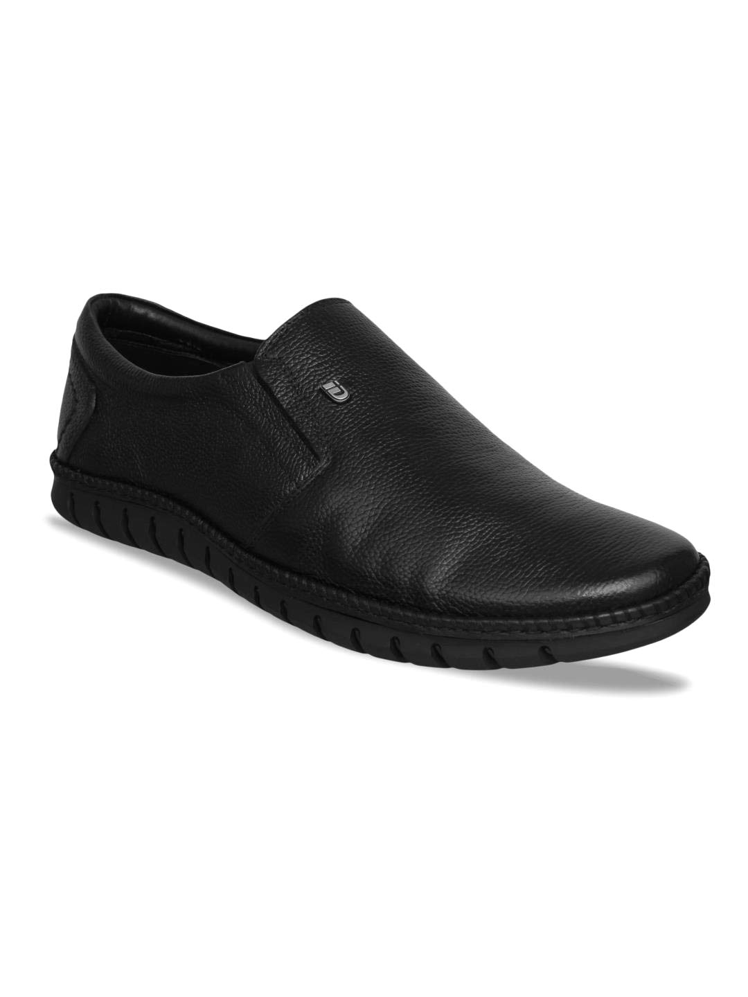 id Men's Genuine Leather Formal Shoes (Black)-picture-17