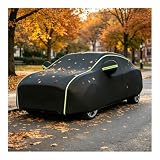 【Diseño práctico y funcional】Cubre Coche Exterior Impermeable Resistente Al Polvo Lluvia Nieve Rasguño. La funda para automóvil cuenta con una práctica abertura lateral que le permite acceder fácilmente al interior del vehículo sin necesidad de retirar la funda por completo, es muy adecuada para interiores y exteriores.