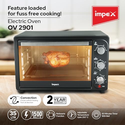 فرن كهربائي من امبكس ،اسود ، 35 لتر ، OV2901