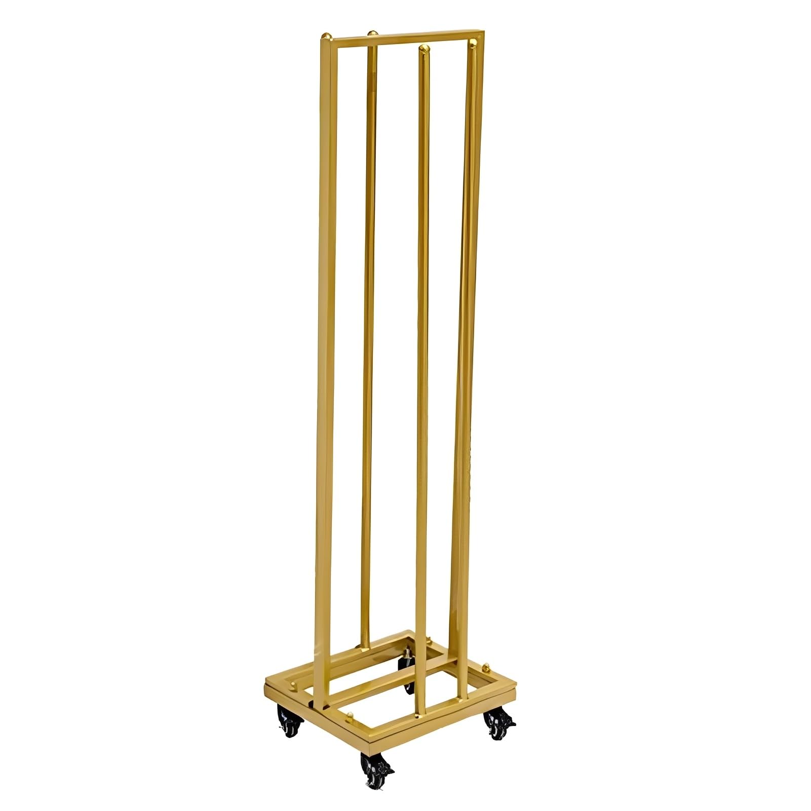 Wieszak na ubrania, stojak, przenośny metalowy wieszak z kółkami do pralni i sprzedaży detalicznej - wydajne rozwiązanie oszczędzające miejsce na spódnice i spodnie