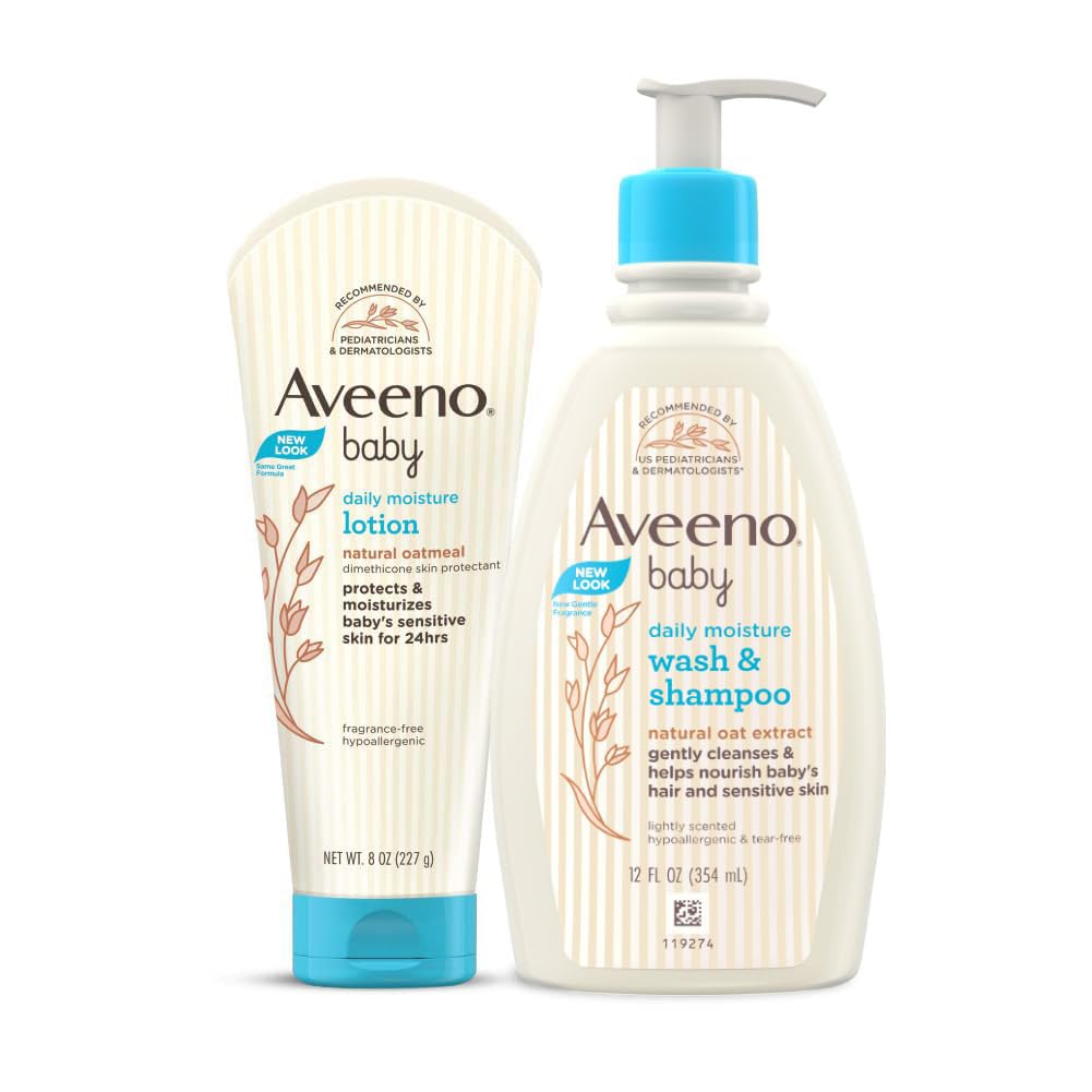 Aveeno Daily Moisturizing Combo - Daily Moisturizing Lotion 227g and Moisturizing Bath 354ml
