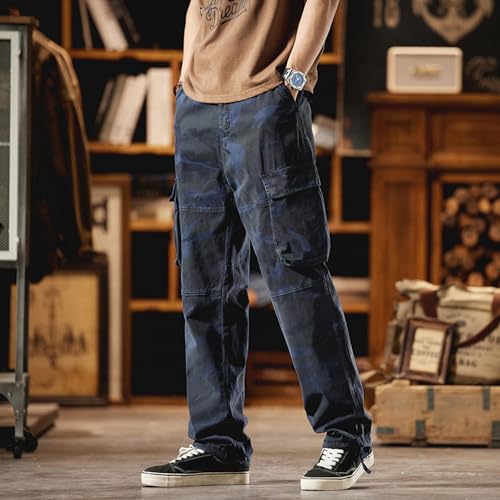 Green Army Fatigue Cargo Pants Men Casual Baggy Camo Pants Men Cool Big and Tall Cargo Pants Ideal for Streetwear2