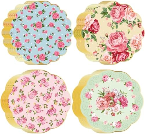 Floral Tea Party Plastic Tablecloths, 3-Pack – Disposable Decor For Birthday & Tea Parties