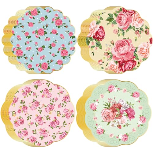 Serviettes de table jetables motif floral Dandat 3 plis pour anniversaire et mariage