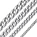Produktbild ChainsHouse Panzerkette herren 9mm Breit 46cm silberfarbe Jungenkette mit Karabinerverschluss Damen Herren Schmuck mit Geschenkebox-perfekte Geschenke an Vatertag