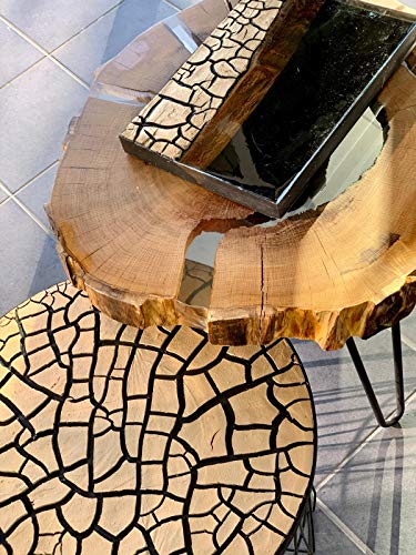 Resin Kunst XL Crackle Paste, 1,2 kg (2 Komponenten, Grundierung und Strukturpaste), Crakelee, Facettenpaste – Bild 4