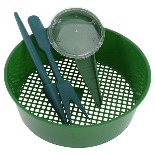 VICASKY Pflanzgefäß Aus Kunststoff Multifunktions-gartenwerkzeug Sä Und Pflanzgerät Inklusive Stanzer Und Streugerät Für Präzise Samenplatzierung