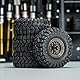 INJORA Schwarze Beschichtung Messing 1.0 Beadlock Felgen-Reifen-Set für Axial SCX24 AX24 TRX4M FCX24 Upgrade 1/24 1/18 RC Crawler Car