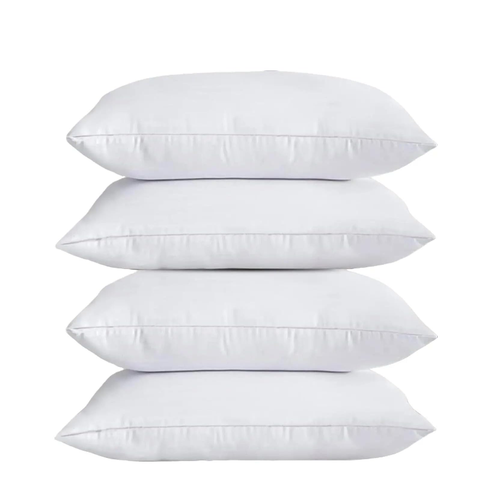 4 Pack Premium Bounce Back Pillows Optimum Quality Hollow Fibre Pillows (4 Pack, White)