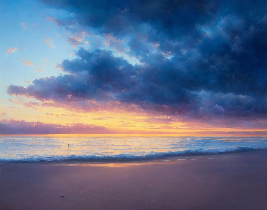 Images coucher de soleil sur la plage pour salon élégant SERENDIPITP