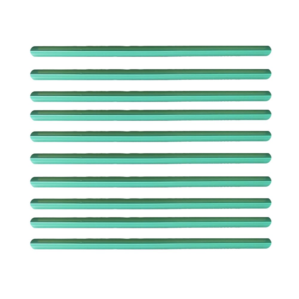 30.5cmx1.5cm Plastic Slide Binders Green, A4 Spine Bars, Binding Bars Slide Grip for Report Cover Presentation Office Document, 10PCS