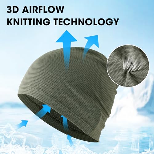 Image of WTACTFUL 1Pack / 2 Pack Cooling Skull Caps for Men Women - Lightweight Breathable 3D Mesh Running Caps for Cycling & Summer