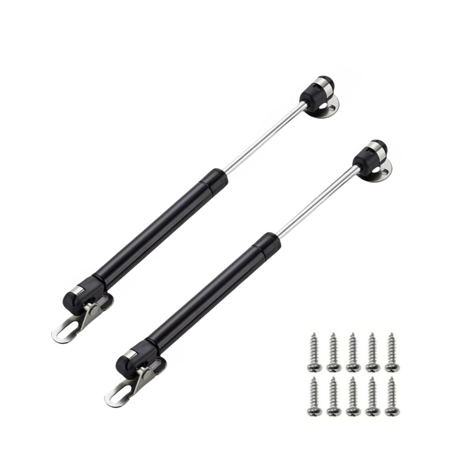 6 8 10 12 Inch Gas Strut Hinge 100N 10KG Spring Stay Lift Support for Kitchen Cabinet Cupboard Door Lid(2Pcs Black,8 Inch)