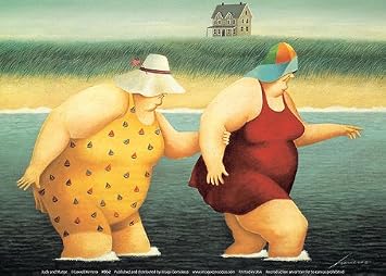 Picture Peddler Judy and Marge by Lowell Herrero Plus Size Bathing Beauties Novelty Humor Print Poster 7x5