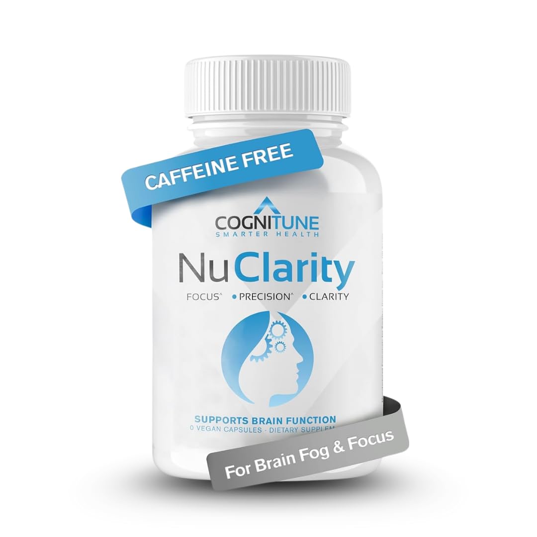 Sponsored Ad - NuClarity Brain Supplement for Memory and Focus - Caffeine-Free Nootropic for Mental Clarity Without Jitters - with Ginkgo Biloba, Bacopa Monnieri, Alpha-GPC for Cognitive Support