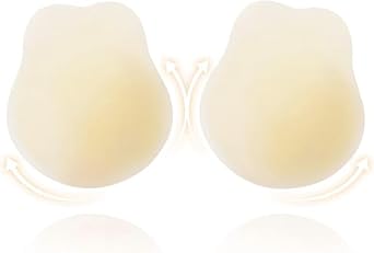 Sticky Bra-Push Up Adhesive Backless Strapless Bra for Women Invisible Bras Skin-Friendly Reusable Silicone Dress Nipple Covers with Lift
