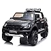 Mondial Toys Auto ELETTRICA per Bambini Ford Ranger Raptor 12V Pick UP 2 POSTI SEDILI in Pelle Telecomando Nera