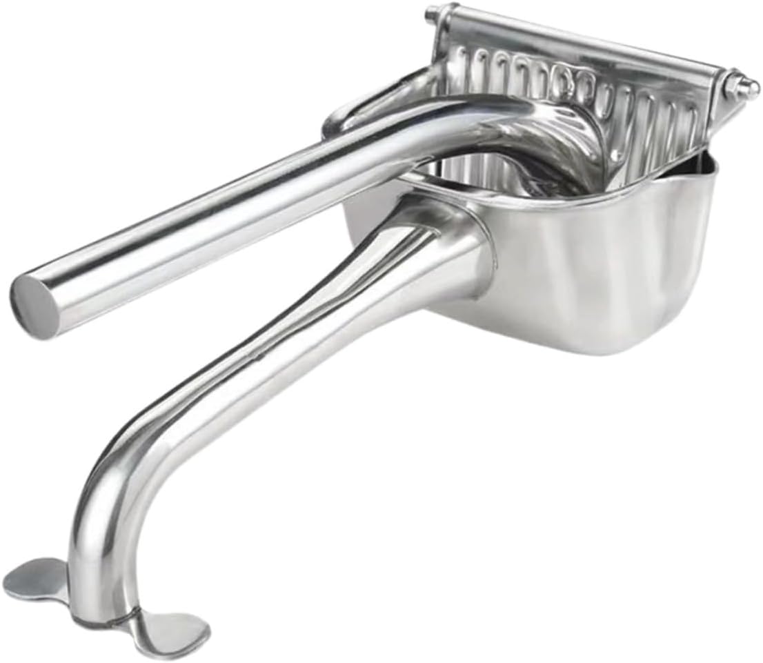 Lurrose Stainless Steel Hand Press Fruit Squeezer Portable Manual Citrus Juicer for Lemon Oranges Easy to Clean Handheld Extractor with Smooth Grip