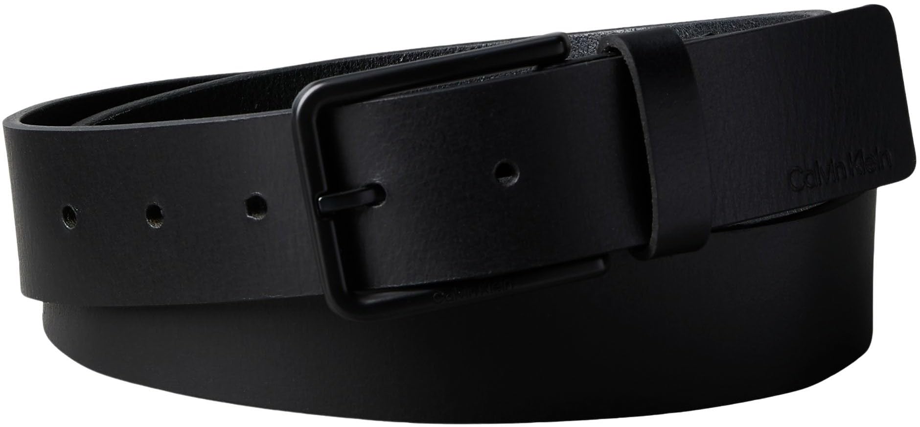 Calvin Klein Herren Gürtel Warmth Buckle Smooth 3,5 cm Eckige Schnalle