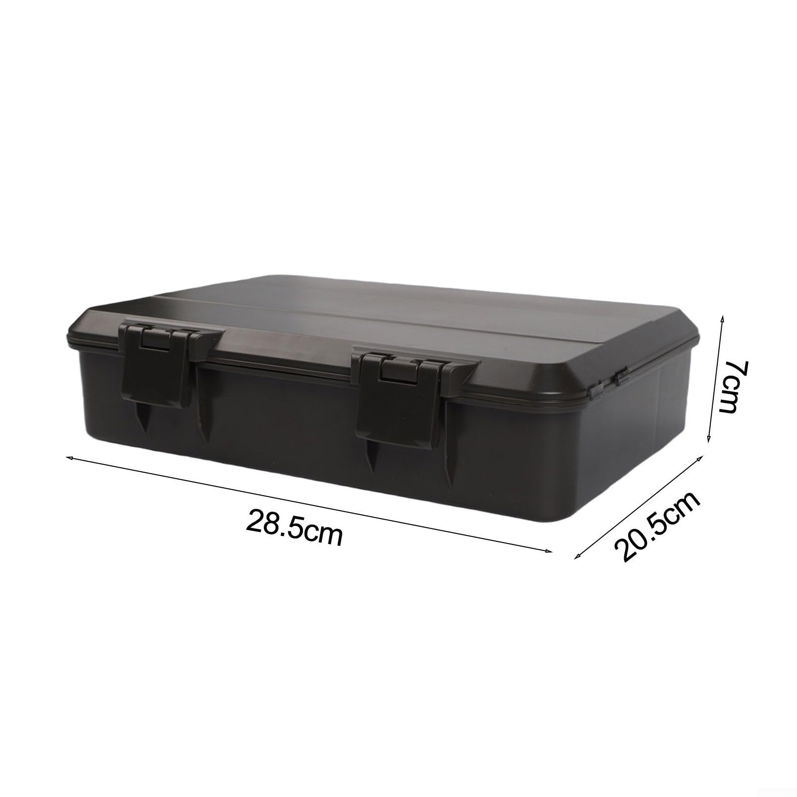 Caja de aparejos de pesca, contenedor de almacenamiento impermeable con divisores ajustables para pesca gruesa de 28,5 cm