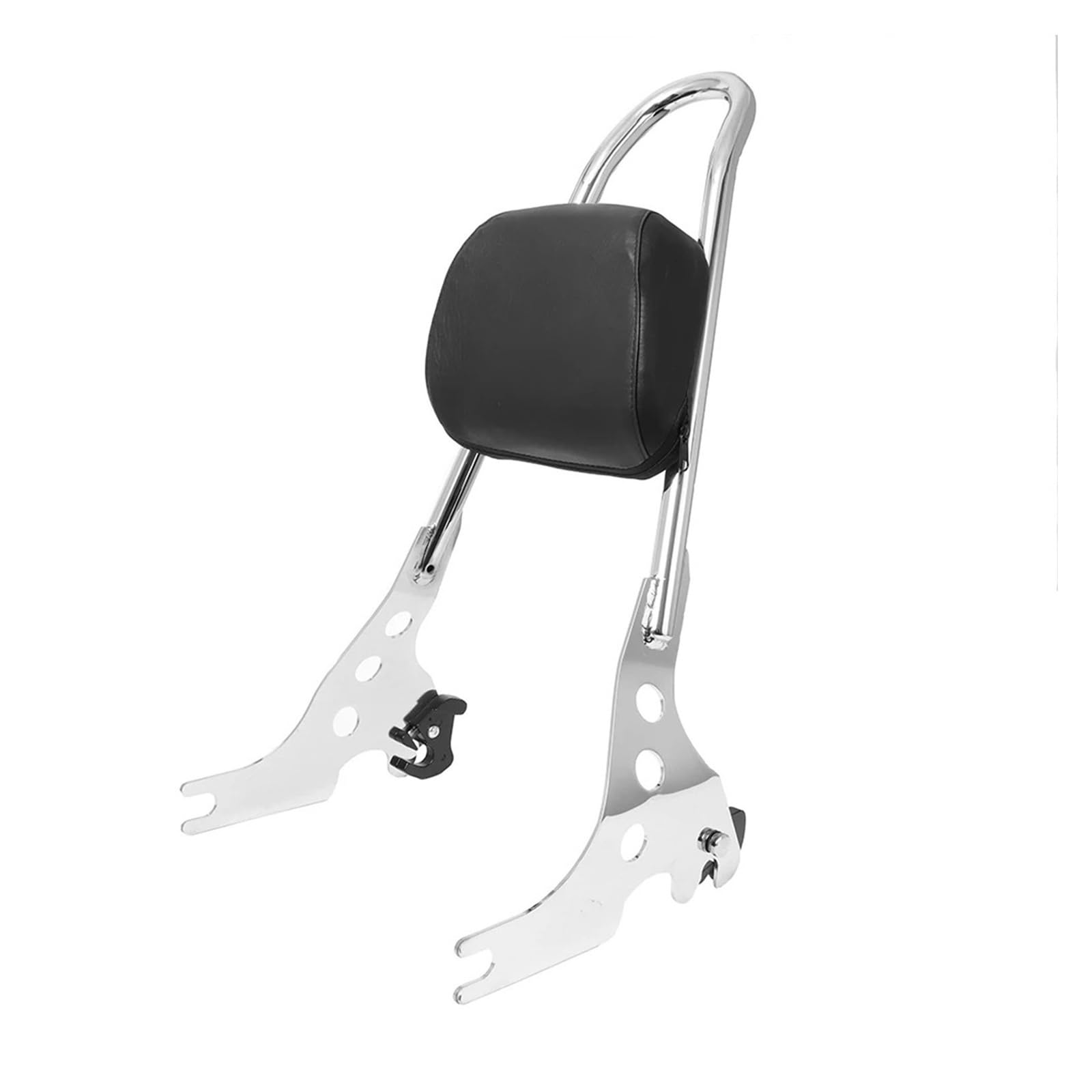 Cuscino Schienale Sissy Bar Portabagagli Cuscino Per Schienale Posteriore Sissy Bar Staccabile Per Moto, Adatto Per Harley Sportster XL 883C 883R 1200R 1200C XLH(Silver)