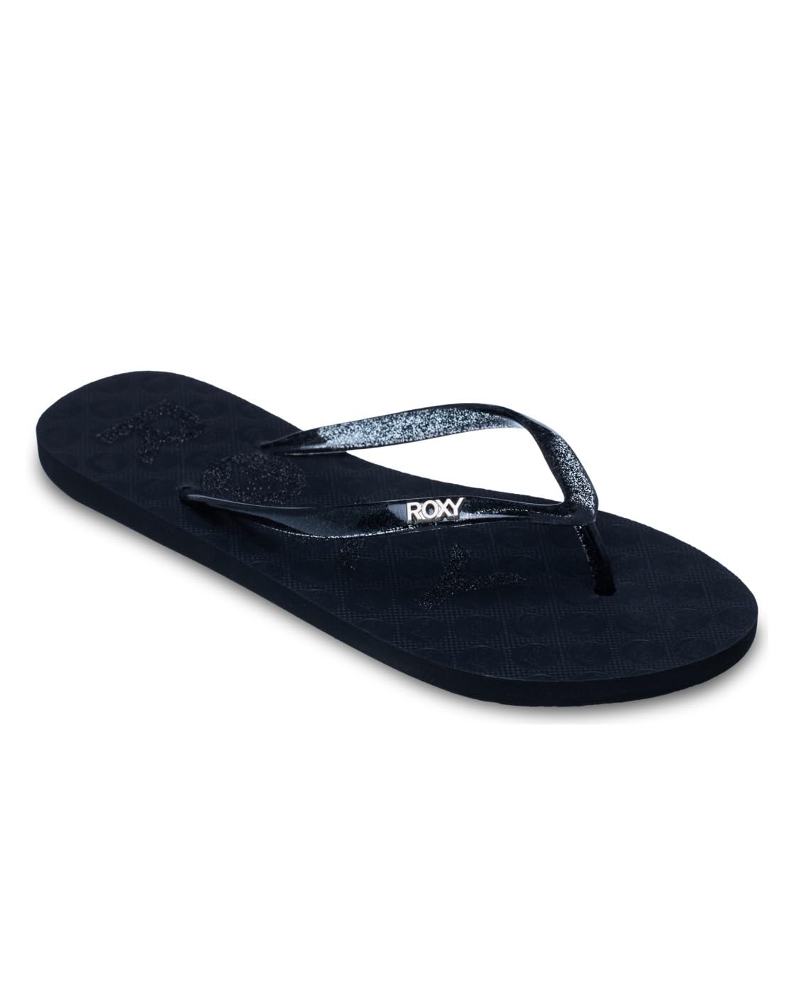 Roxy Women's Viva Sparkle Sandal, Black/Silver/Black, 5 UK