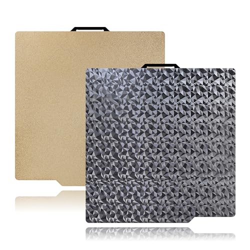 Image of Double Sided PEO PEI Build Plate for Bambu Lab X1 /X1C /X1E /P1P /P1S /A1, 257x257mm PEO+PEI Spring Steel Plate Flexible Textured Plate for Bambu Labs Series 3D Printers