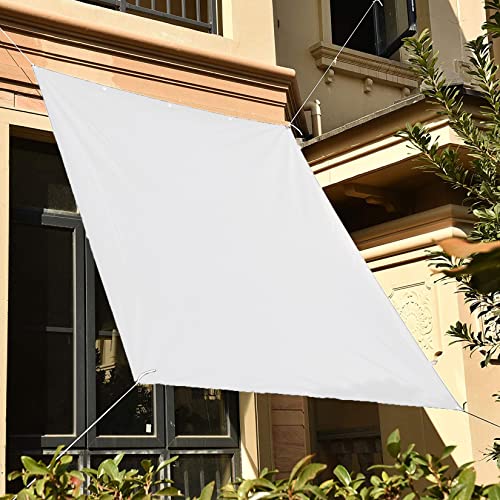 Toldo impermeable de 1,8 x 5 m, 98% de protección UV, ideal para jardín, patio, fiesta, patio trasero y camping, color blanco con cuerda incluida