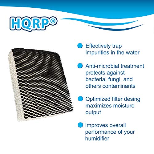 Hqrp 2-Pack Humidifier Wick Filter Compatible With Bionaire W25, W0210, W0210S, W0305, W0310, W0340, W3040, Wc0840, Wc2845 Humidifiers #TOP2