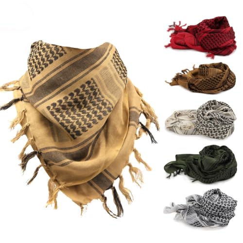 elwow Men's Military Tactical Desert Scarf Cotton Neck Head Scarf Wrap for Field Games, Hunting, Climbing, Hiking3