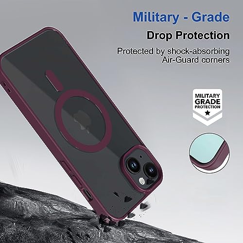 Image of amazon basics Back Case Cover for iPhone 15 Plus (Thermoplastic Polyurethane MagSafe-Plum)