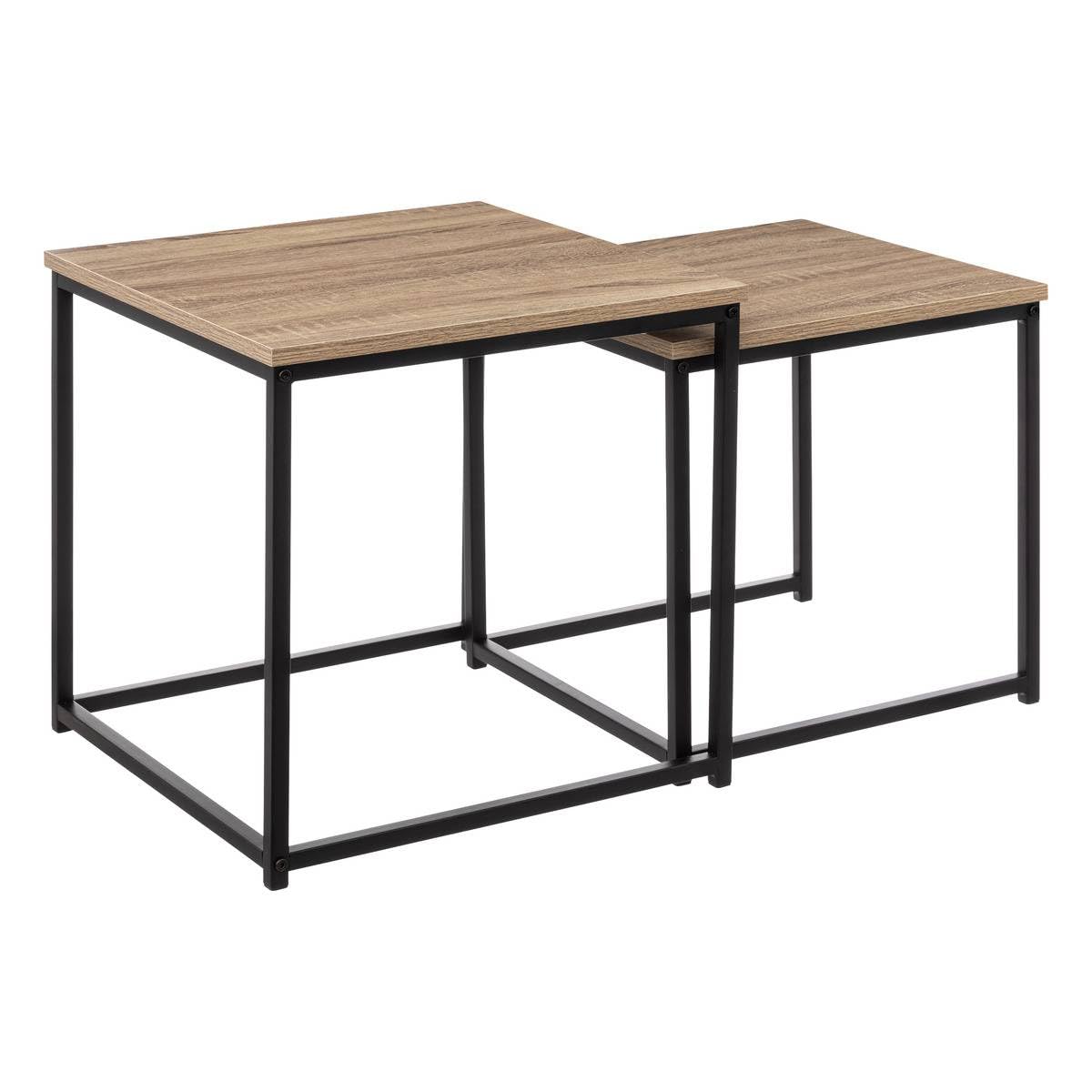 5 five simply smart 2 Tables de Table Aliaj Aspect chêne Naturel