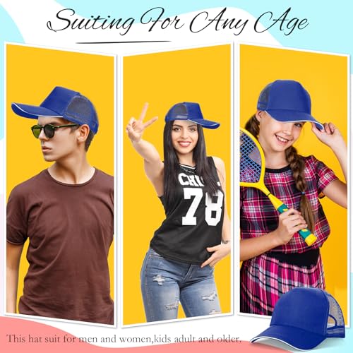Image of Didaey 50 Pcs Blank Trucker Hats Bulk Unisex Sublimation Hat Baseball Cap Trucker Cap with Adjustable Snapback for Men Women