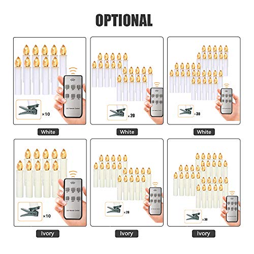 Kstyhome 20 PCS Candele senza fiamma con