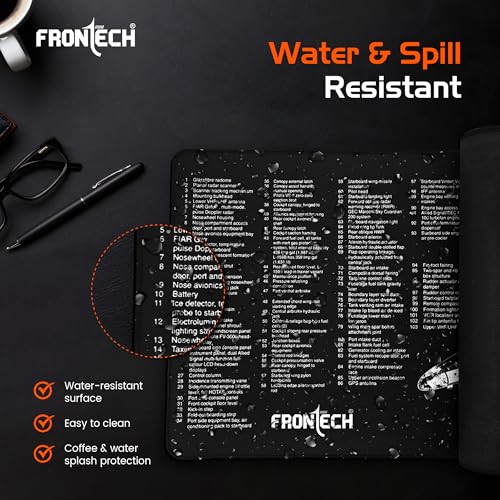 Image of FRONTECH Extended Gaming Mouse Pad (900 x 400 mm) - Premium Desk Mat with Anti-Slip Rubber Bas | Water-Resistant Surface | Stitched Edges & Ultra-Smooth Control for Gaming & Office (MSP-0058)