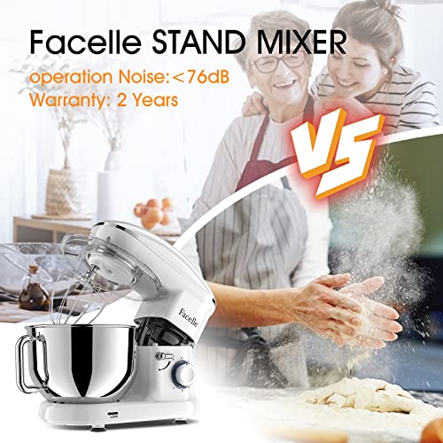 Küchenmaschine,Facelle Knetmaschine 1500W, Teigmaschine Rührmaschine mit 6,2 L Edelstahl Schüssel Geräuscharme… – Bild 7