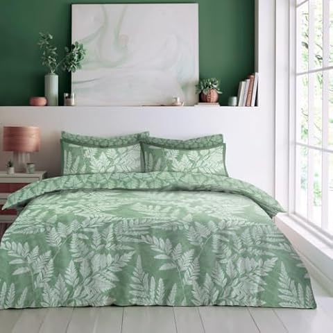 Lions Tropical Leaves Double Duvet Cover Set Cover