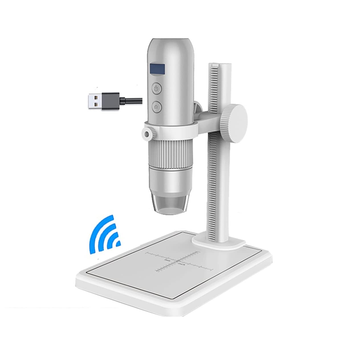 Accessori per microscopio da laboratorio 120. 0x 1080p USB. Microscopio digitale elettronico ad alta definizione 7 pollici grande Lcd. Schermo(MS4)