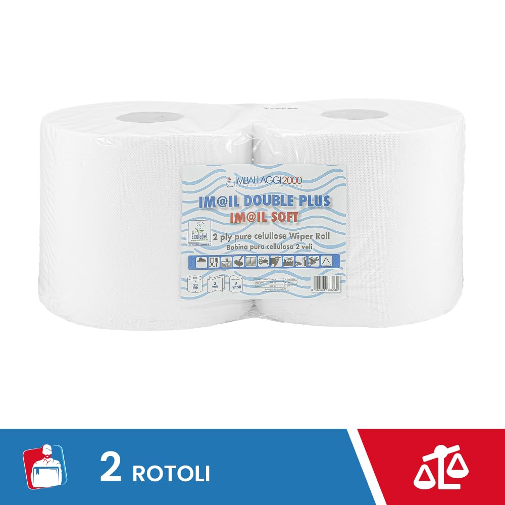 Rotoloni Carta Asciugatutto Industriale - Confezione Da 2, 1600 Strappi, Alimentare - Foto 9