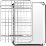 Baking Sheet with Cooling Rack Set, Footek Stainless Steel Cookie Sheet Baking Pan Tray with Wire...