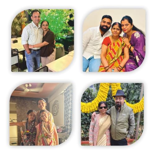 Image of Zesta Customized Fridge Magnet with Photo | Personalized Photo Frame Magnet for Fridge | Custom Picture Fridge Magnets | Polaroid Style Memory Photo Magnets for Birthday, Anniversary - 3X3 Inches