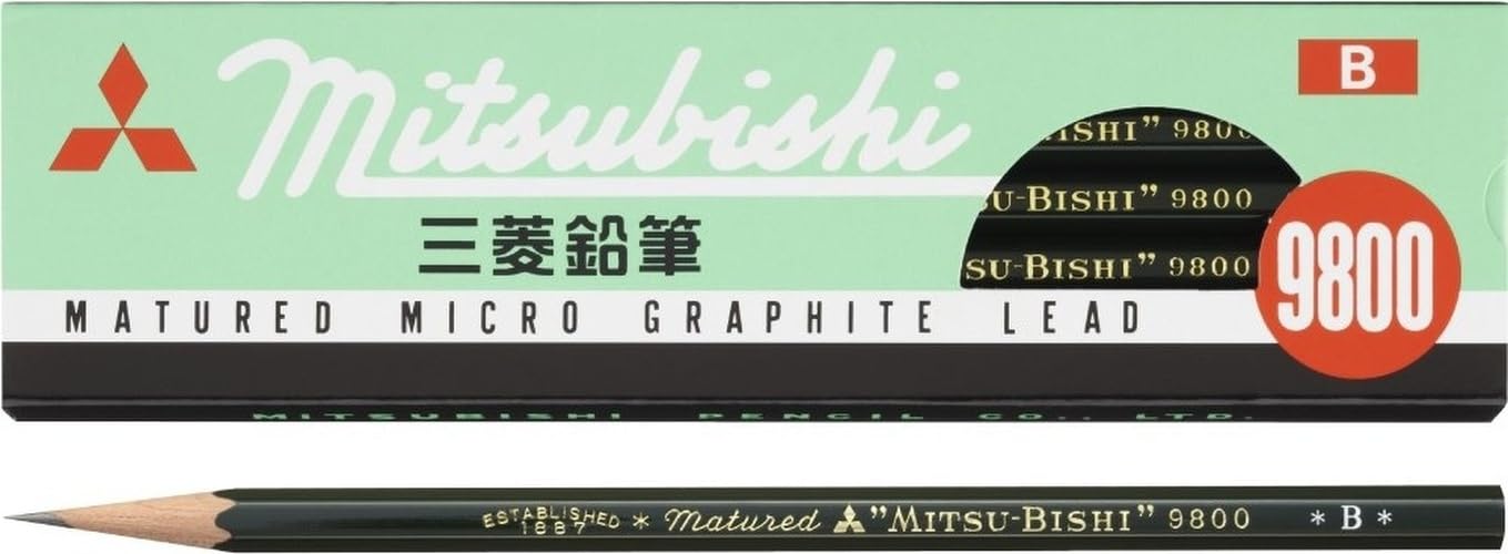Amazon | 三菱鉛筆 鉛筆 9800 B 1ダース K9800B | 鉛筆 | 文房具