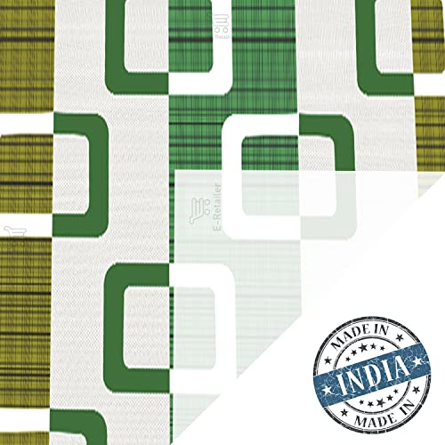 Image of Polyester 3-Layered Fridge Top Cover /Refrigerator Cover With Utility Pockets and Set of 4 Pc Fridge Mats (Color-Green, Size-39x21 Inches)