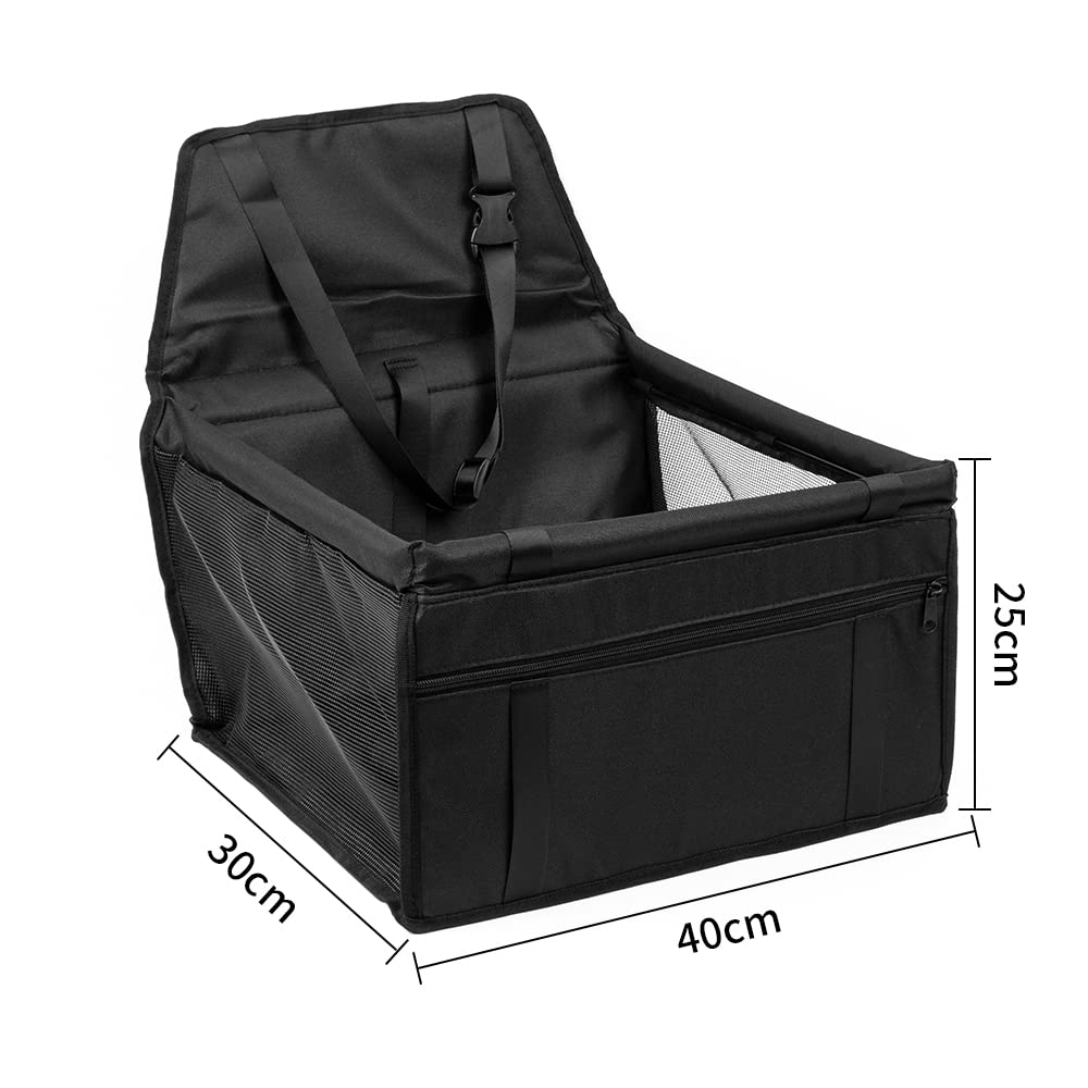 Newaner Sac de Transport Chien et Chat avec Rehausseur, Ceinture de Siège de Voiture de Sac de Voiture d'animal Familier Respirant pour l'animal Chat de Chien.
