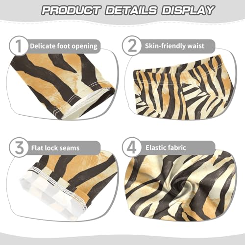 KLL Tigers Animal Animal Print Toddler Girls Athletic Leggings Fashion Full Length Dance Pants Sports3
