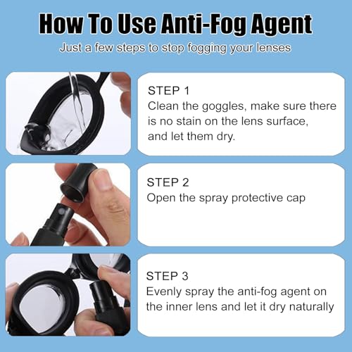 BAOSROY Anti Fog Spray,Anti Fog Spray für Schwimmbrille,2pcs Anti Fog Spray Taucherbrille 20ml,Anti Fog Für Brillen Beschlagspray,Anti Beschlag Spray Schwimmbrille,Anti Beschlag Spray Taucherbrille
