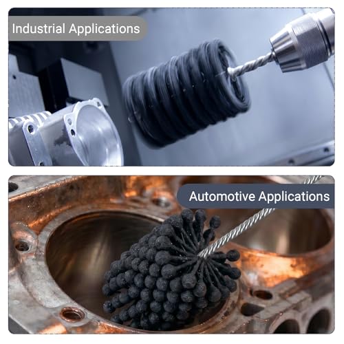 Image of Cylinder Hone, 240 Grit Silicon Carbide, 3 3 /4 inch (95mm) Diameter Ball Hone | for Hole Diameters 3 1 /2 inch - 3 3 /4 inch, Cylinder Engine Sanding Brush for Mild Steel, Stainless Steel, and Cast Iron