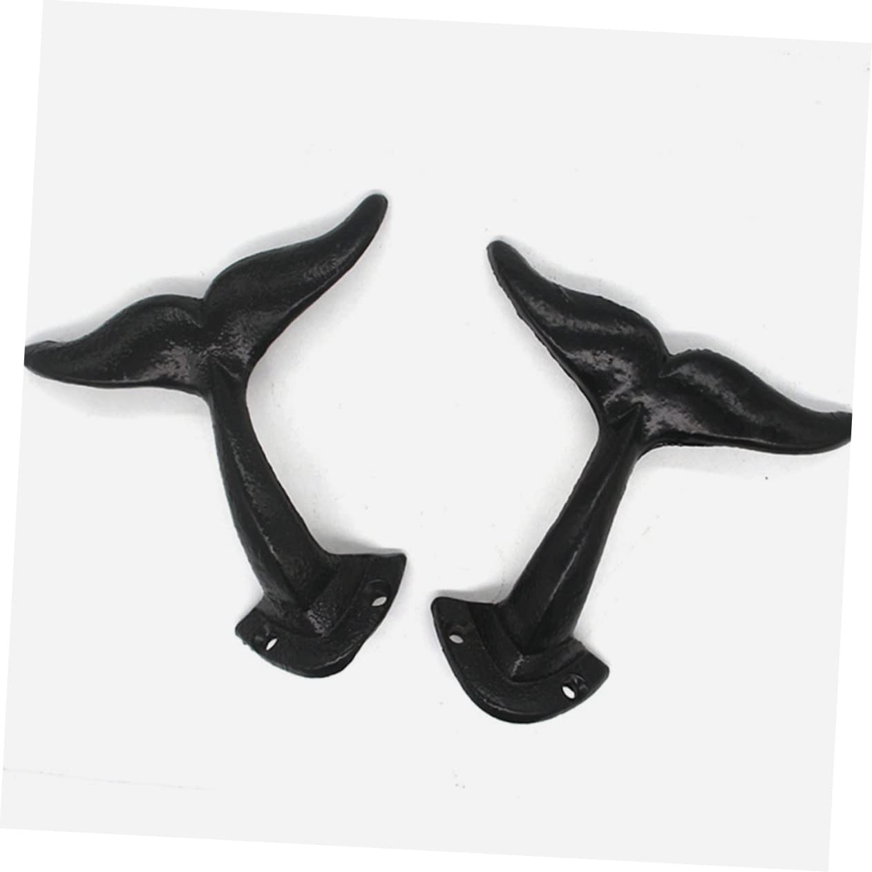 2piezas Gancho De Pared Decorativo De Ballena Fundición Resistente Para Colgar Abrigos Toallas y Llaves Para Hogar y Tienda