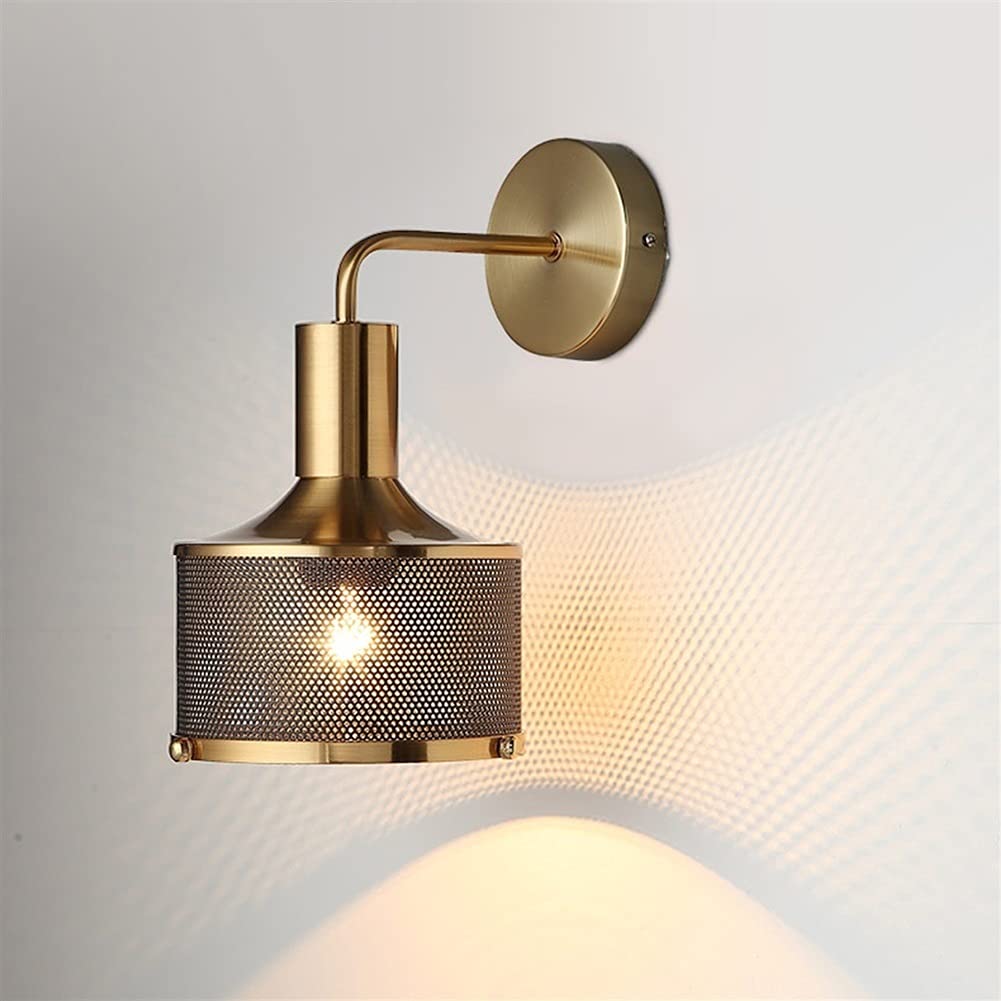 European wall light Modern Simple Wall Lamp 1 Light Industrial Metal MI-NI Indoor Lighting Fixture - Personality Bedside Lamps E27 Socket Wall Sconces Compatible with Corridor Kitchen Living Room . Ha