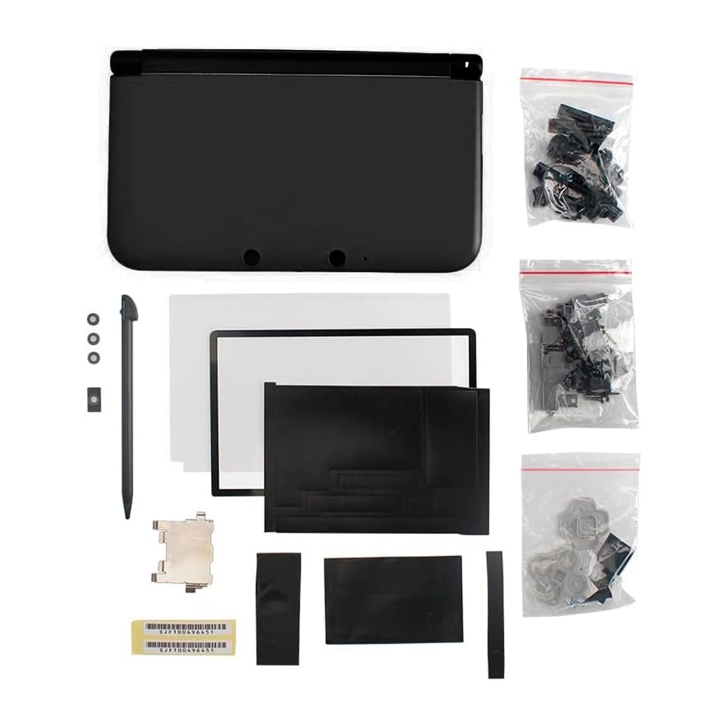 OSTENT Reemplazo de la Cubierta de Carcasa de Carcasa Completa Compatible con Nintendo 3DS XL 3DS LL - Color Negro